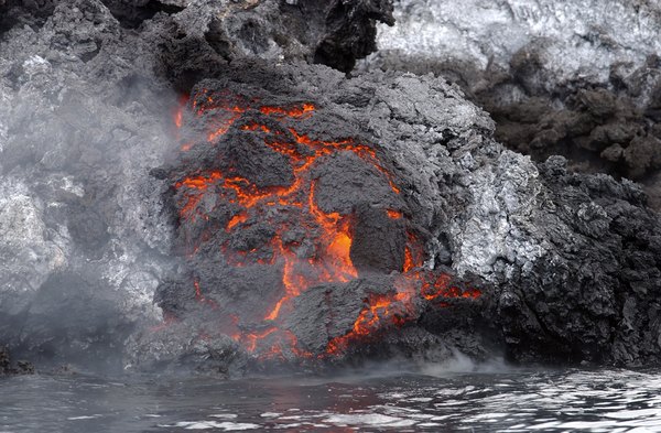 Igneous rock formations form near volcanoes.