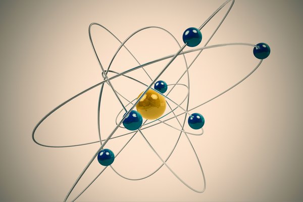 Atomic, energy model showing electron energy levels