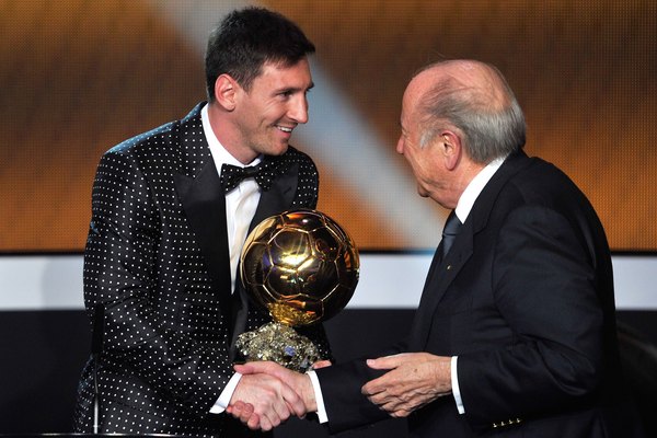 Messi na premiação FIFA de 2012