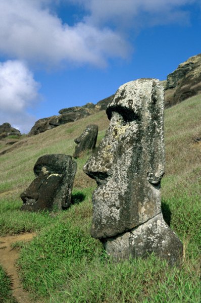 Easter Island's famous moai represent honored ancestors.