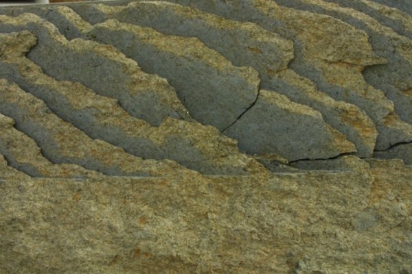 A close-up of shale layers.