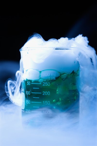 Dry ice is a cold, heavy gas.