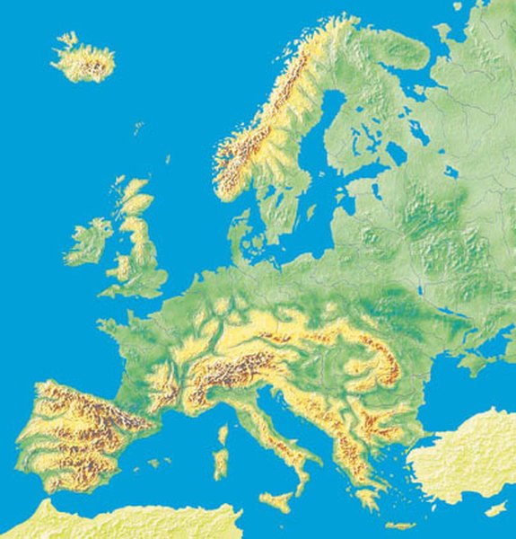 Europe has a wide range of irregular shapes marking its borders.