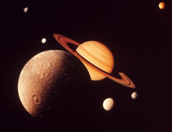 Saturn's moons have interesting characteristics