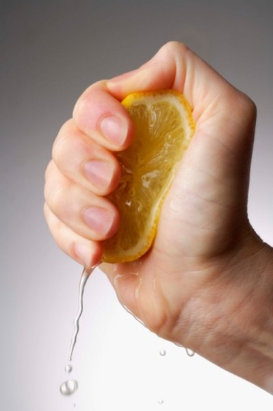 Lemon juice can denature oxidizing enzymes.