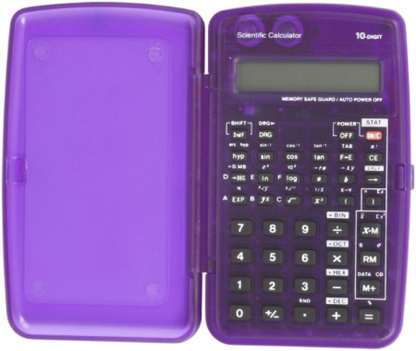 A scientific calculator contains programmed sine and cosine tables for easier equating.