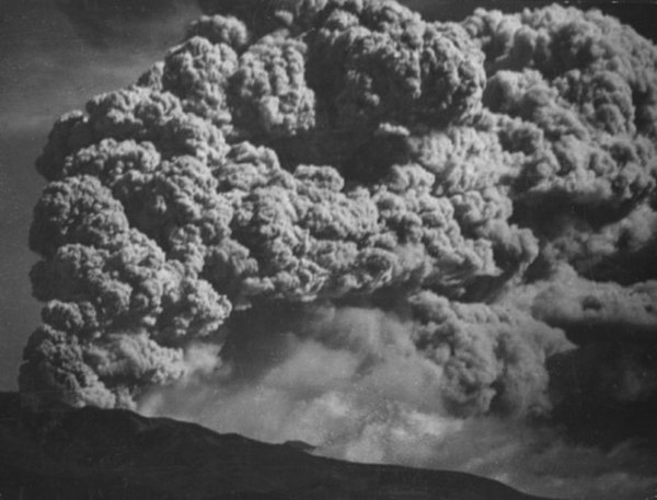 Clouds of ash and steam can risemiles into the air during an eruption