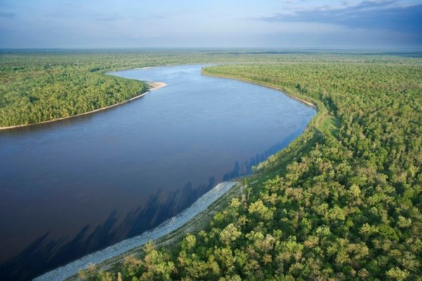 A meandering river in Louisiana.