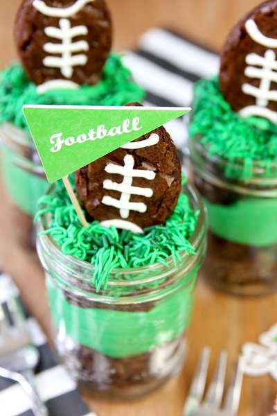 Brownies de bola de futebol