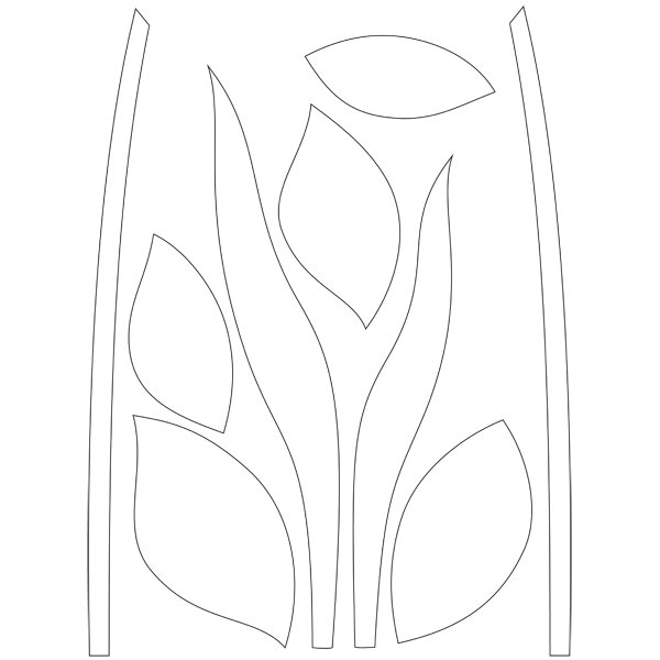 Moldes de folhas e caules
