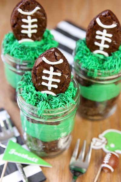 Brownies esportivos em potes de conserva