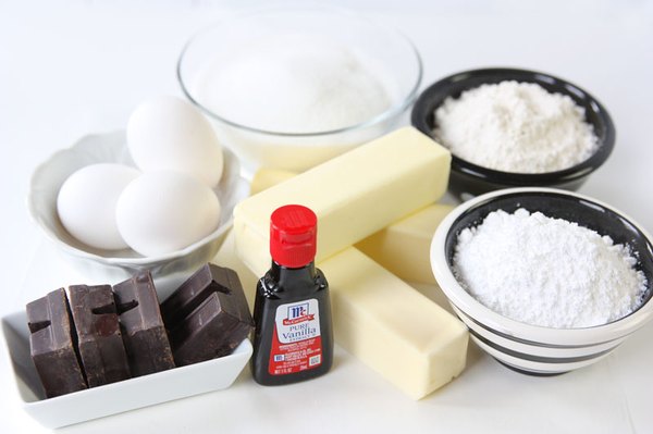 Ingredientes para o brownie