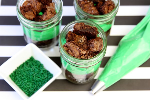 Brownies em potes de conserva