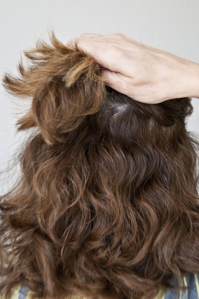 Divida o cabelo em duas seções