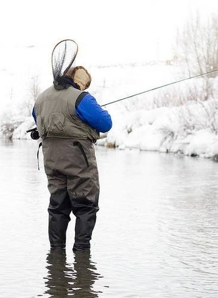 Fisherman in the winter