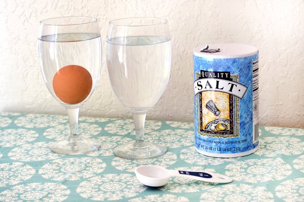 science experiment egg floating saltwater