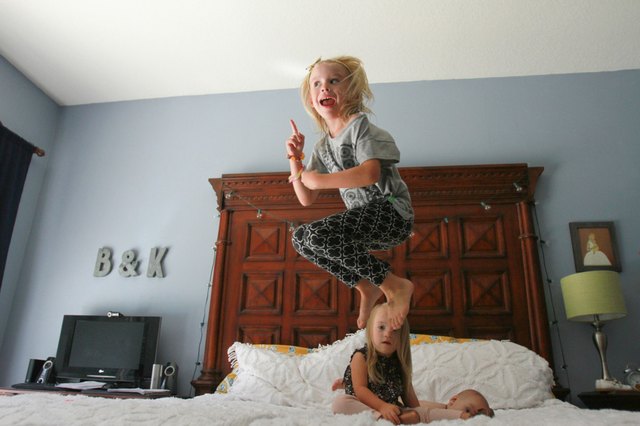 bed jumping party