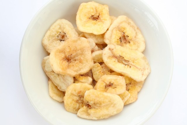 Banana Chips in white bowl