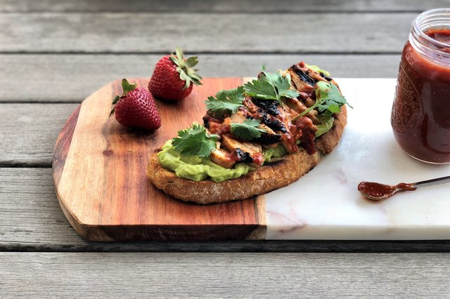 BBQ Chicken Avocado Toast