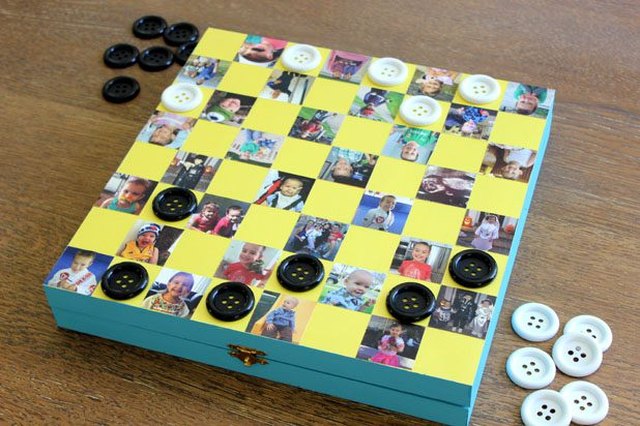 DIY personalized photo checkerboard