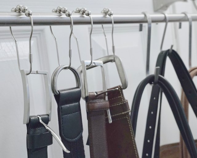 Shower Curtain Rings As Belt Hangers