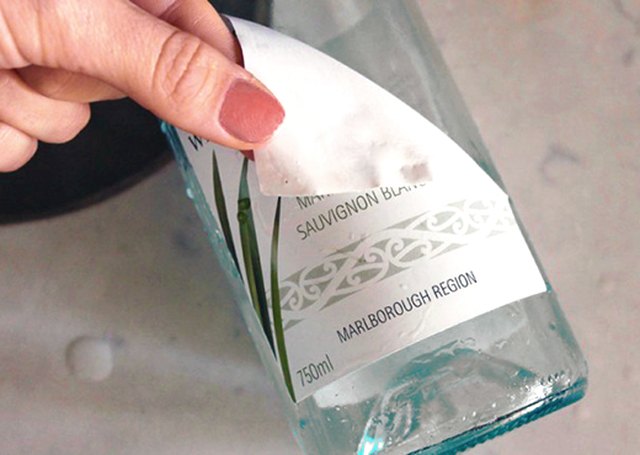 peeling of a label