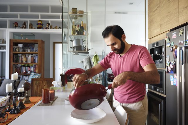 Man cooking at home