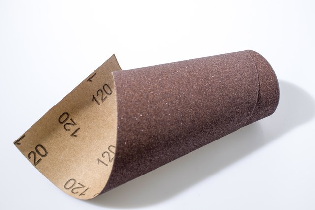 Sandpaper in a white background