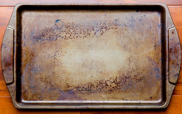 Old oven baking tray