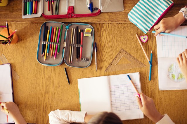 Pupils on class in school