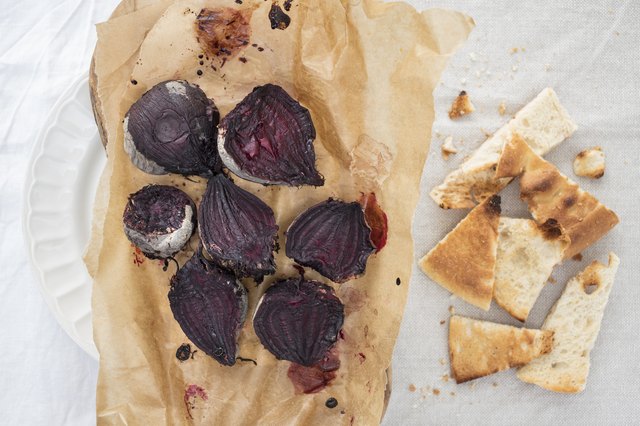 roasted beetroot halves