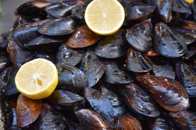 Lemon and mussels