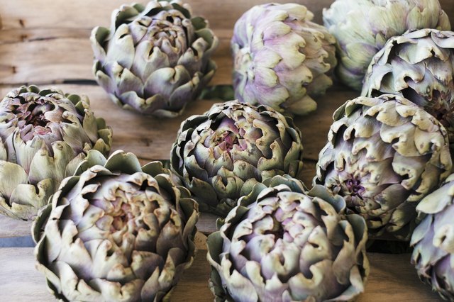 Artichoke hearts in an Italian market