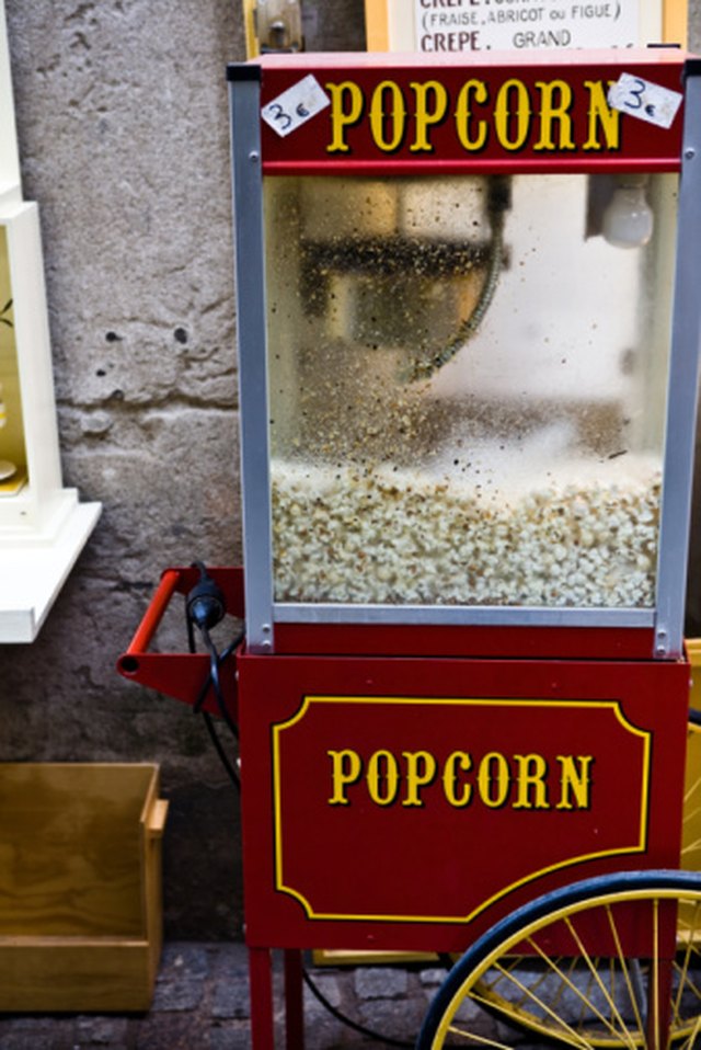 old fashioned movie time popcorn machine