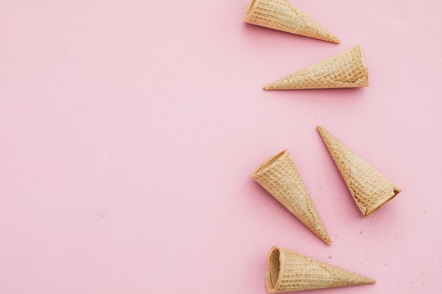 ice cones in pink background