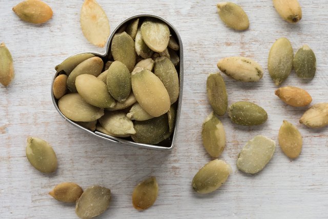 Close-Up Of Pumpkin Seeds On Table