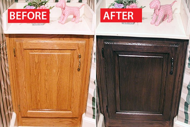 Refinishing Oak Cabinets Before And After Mycoffeepot Org