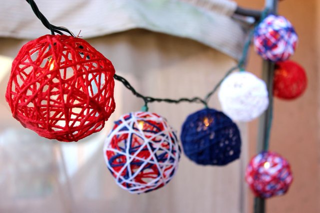How To Make Patriotic String Lights For The Fourth Of July Ehow Yarn String Lights