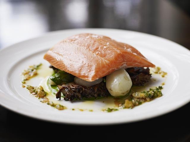 Trout Fillet with Spring Onions