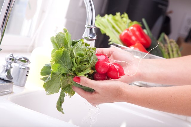 Woman Washing Radish