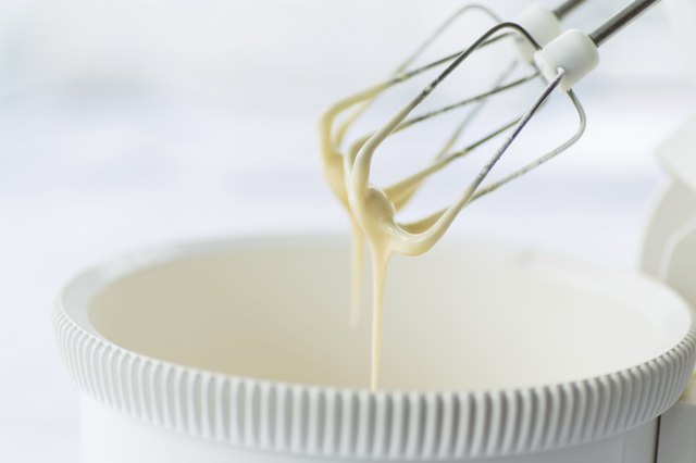 electric mixer with the dough