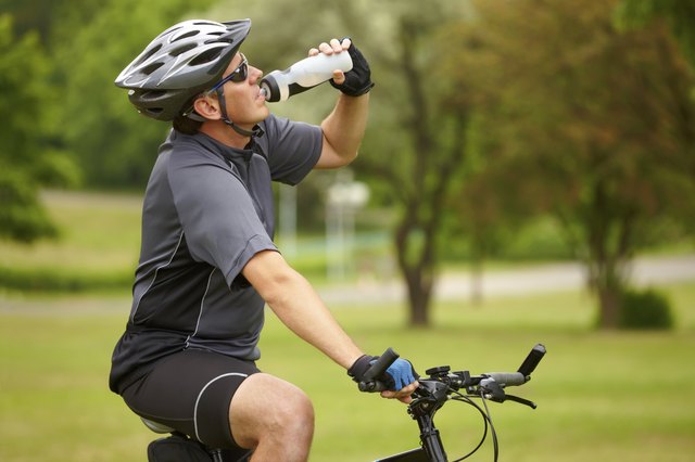 Biker with water bottle