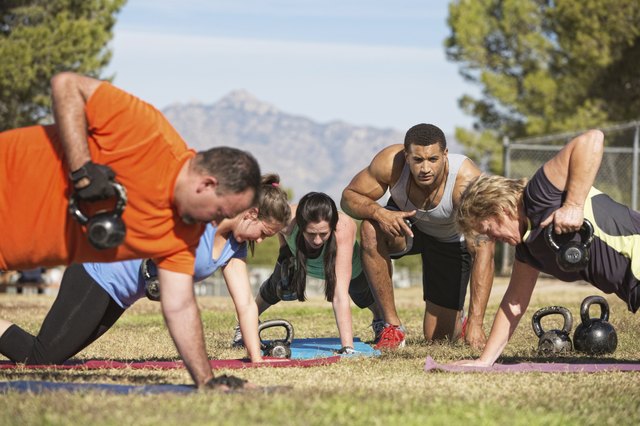 Adults Exercising Outdoors