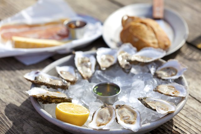 raw oysters