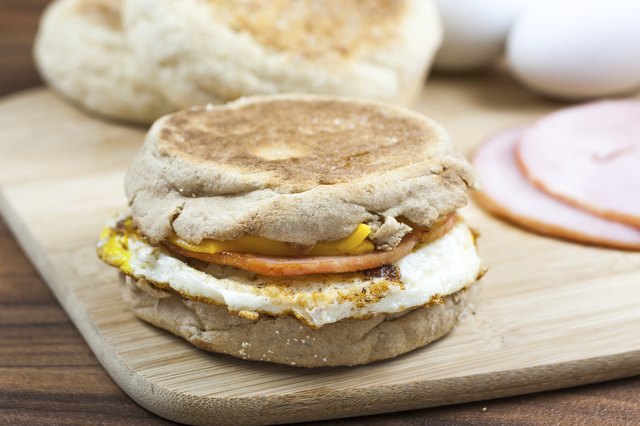 English muffin breakfast sandwich