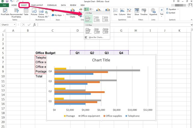 How to Create a Bar Graph in an Excel Spreadsheet | eHow