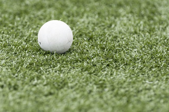 Lacrosse ball on artificial turf