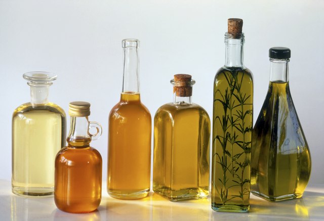 Assorted bottled cooking oils