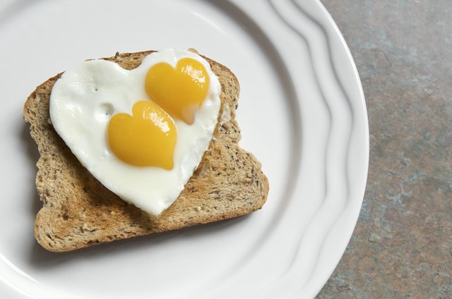Double Heart Yolk Egg on Toast