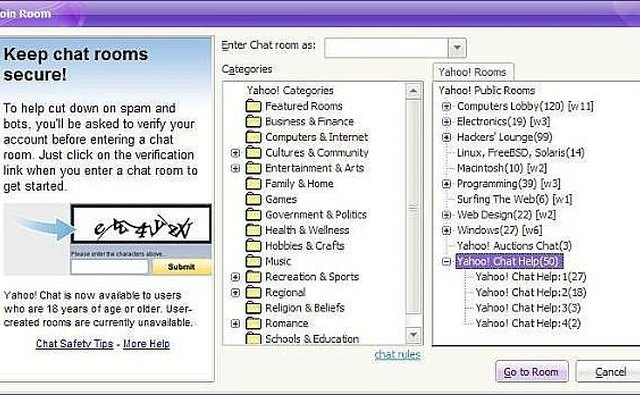 gay chat room on yahoo messenger